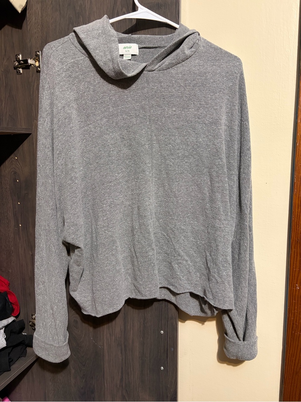 Aerie Casual Gray Lightweight Hoodie